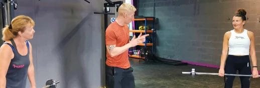 Our expert coach helping trainees